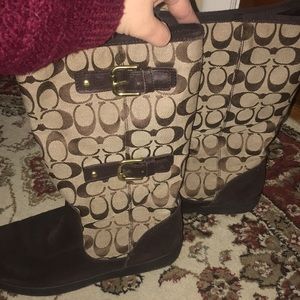 Brown coach boots!